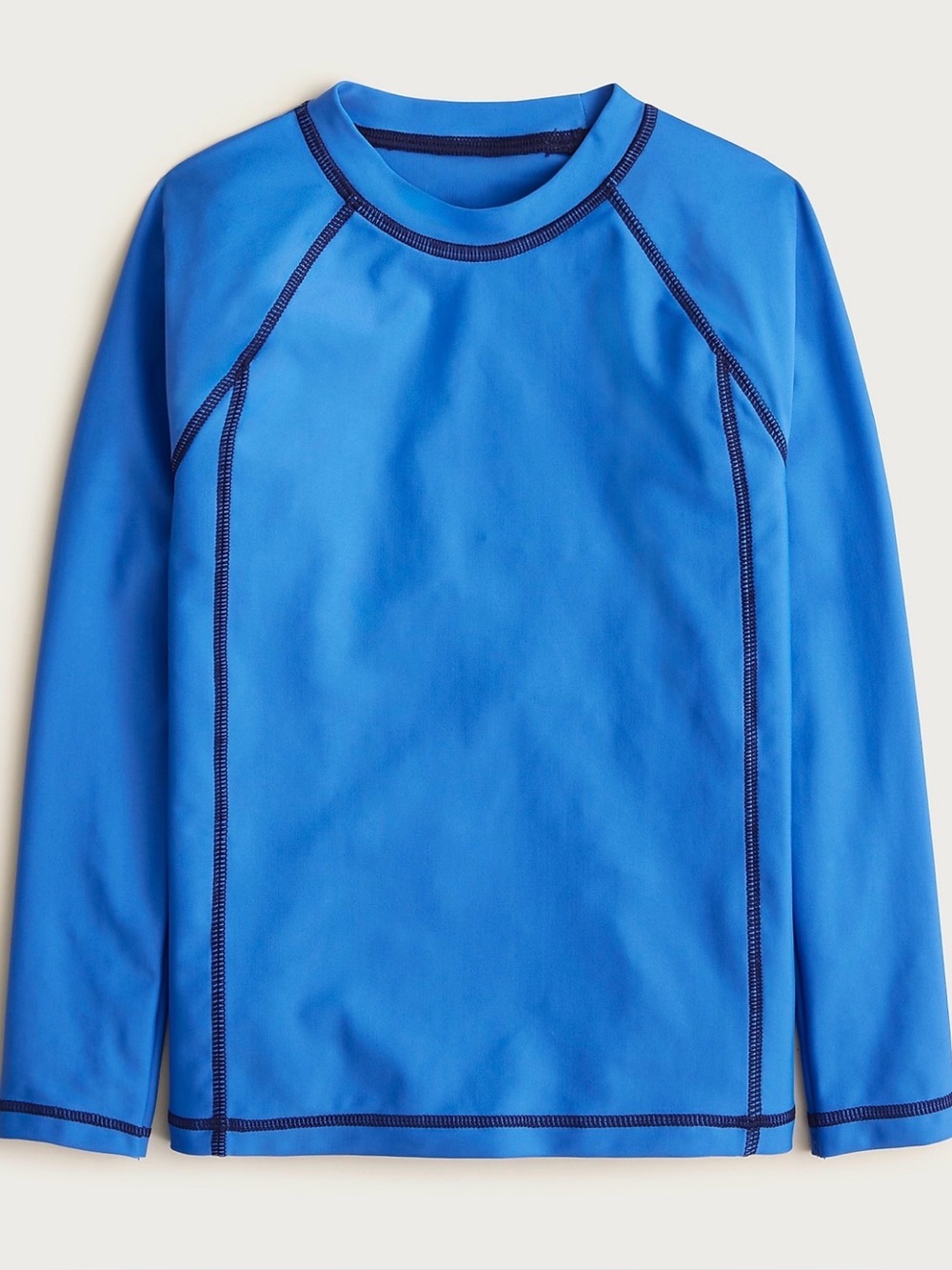 Crewcuts Kids Long-Sleeve Rash Guard Blue with Navy Trim Size 4-5 NWOT